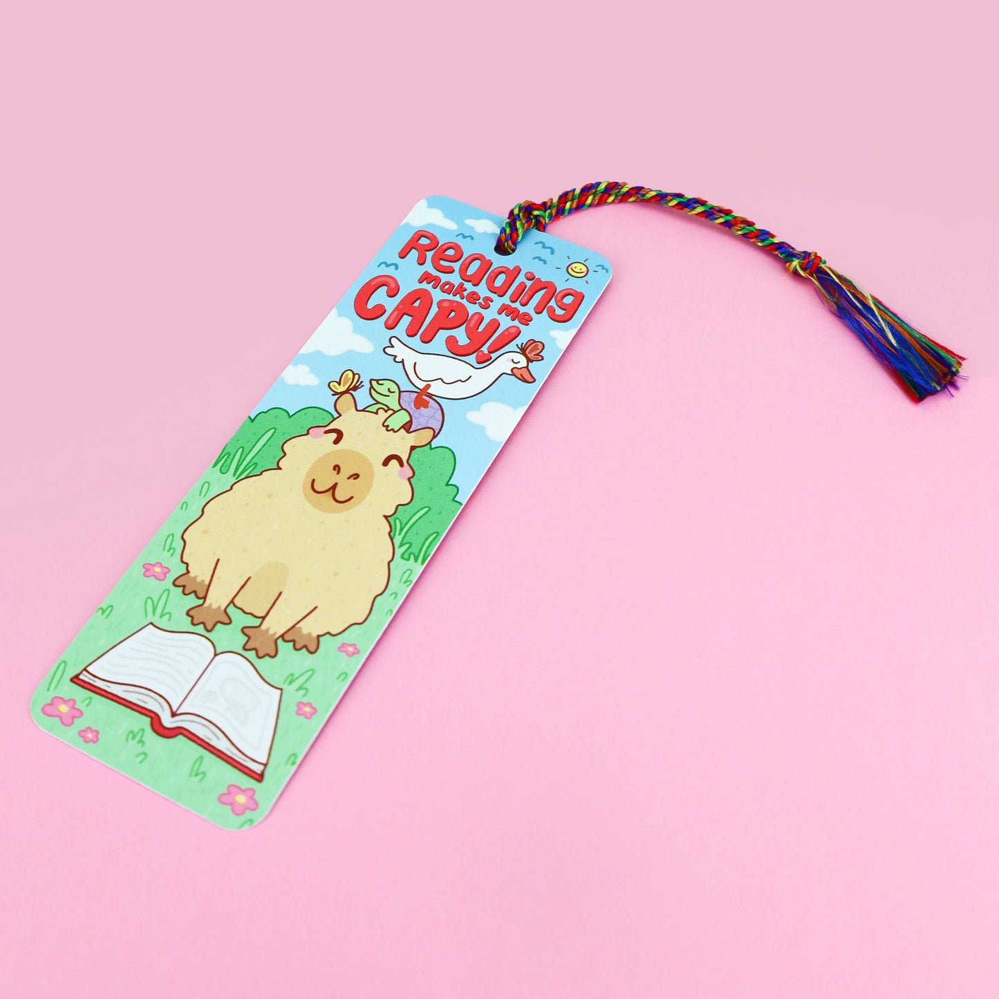 Turtle's Soup - Reading Makes Me Capy Capybara Bookmark with Tassel