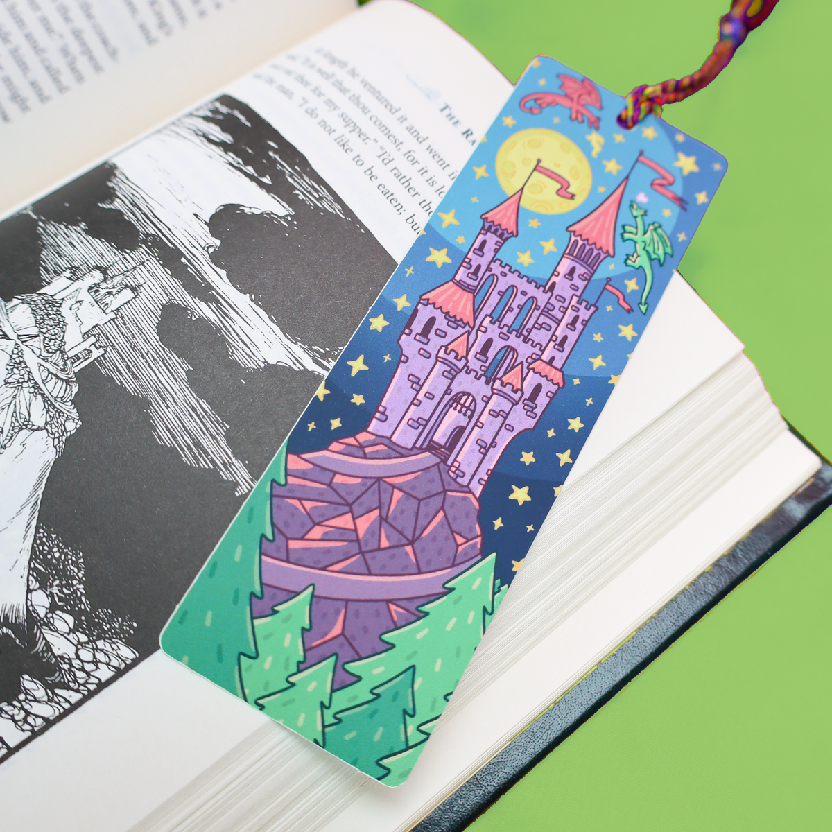 Turtle's Soup - Forest Castle Dragon Fantasy Reading Gift Tasseled Bookmark
