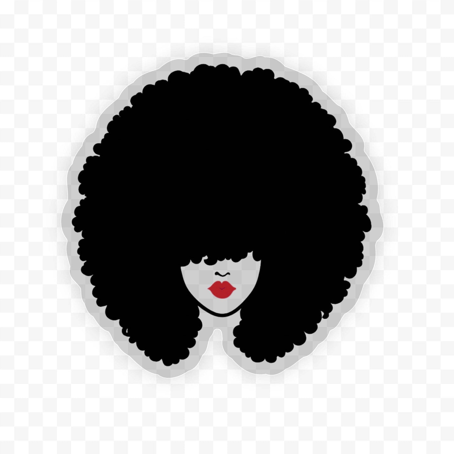 CheerNotes Greeting Cards & Stationery - Afro and Red Lip Sticker