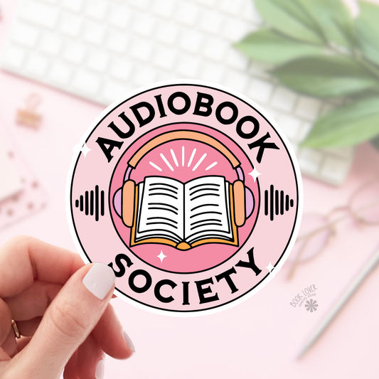 Book Lover Merch Shop - Audiobook Society Stickers / Bookish Stickers / Book Lover: 3''
