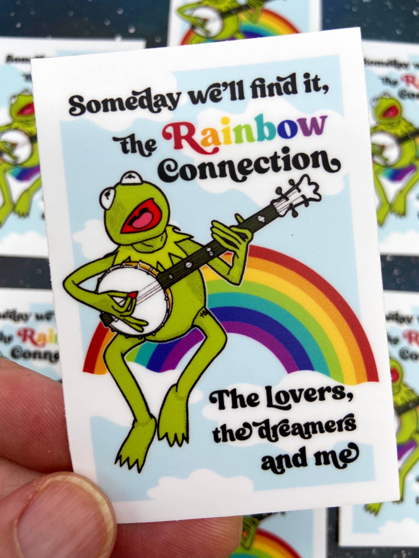 The Red Swan Shop - Vinyl Decal - Kermit the Frog - The Rainbow Connection