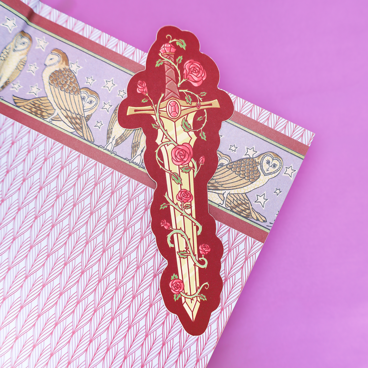 Turtle's Soup - Fantasy Sword and Roses Reading Gift Bookmark