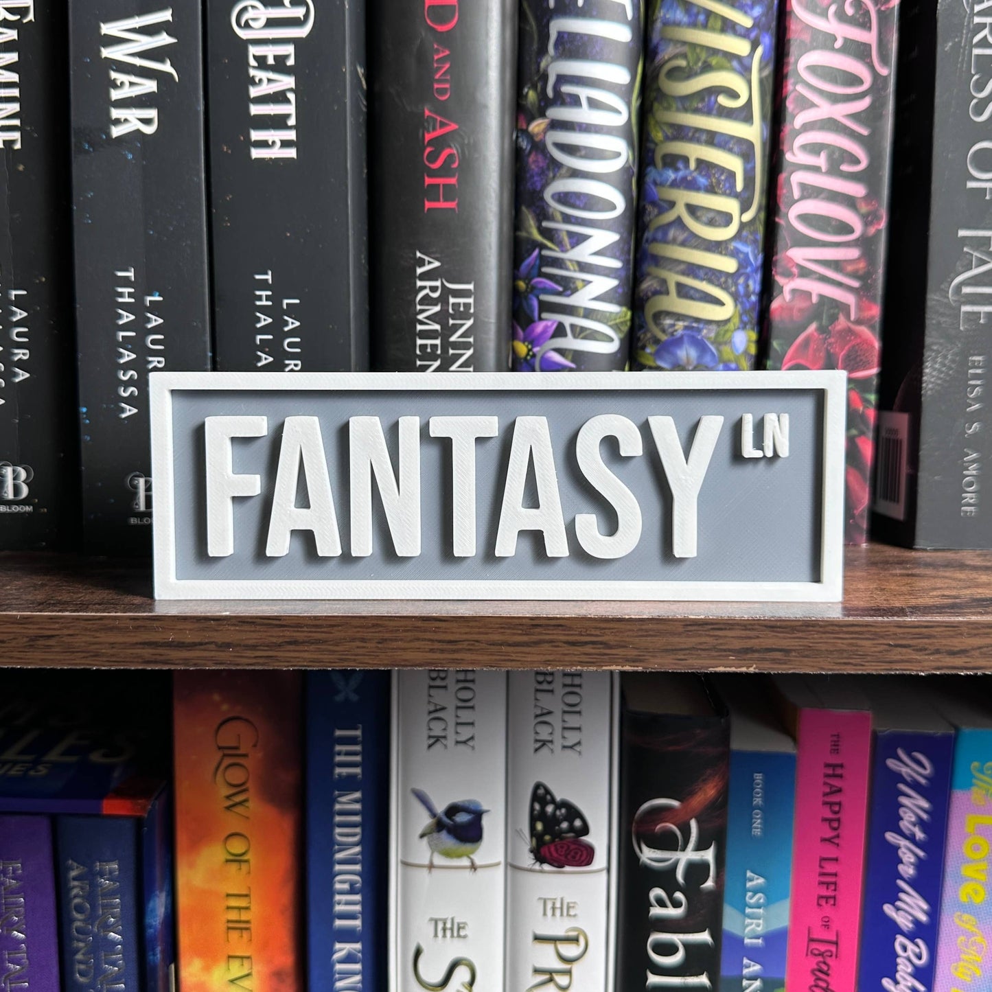 The Crafted Nook - Fantasy Street Sign | Bookshelf Decor: Lilac Purple