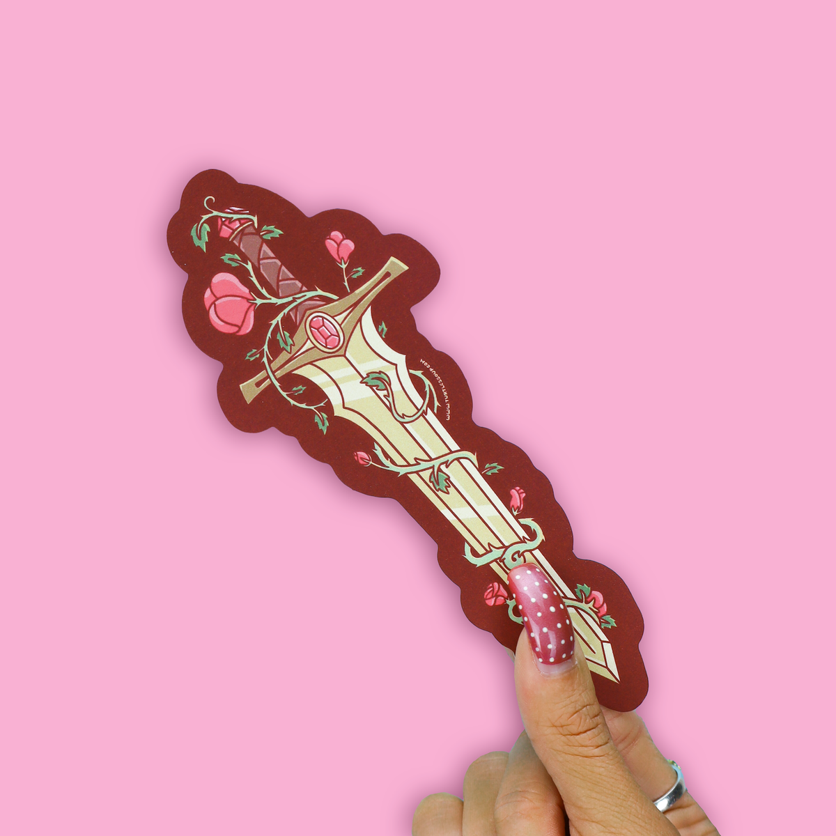 Turtle's Soup - Fantasy Sword and Roses Reading Gift Bookmark