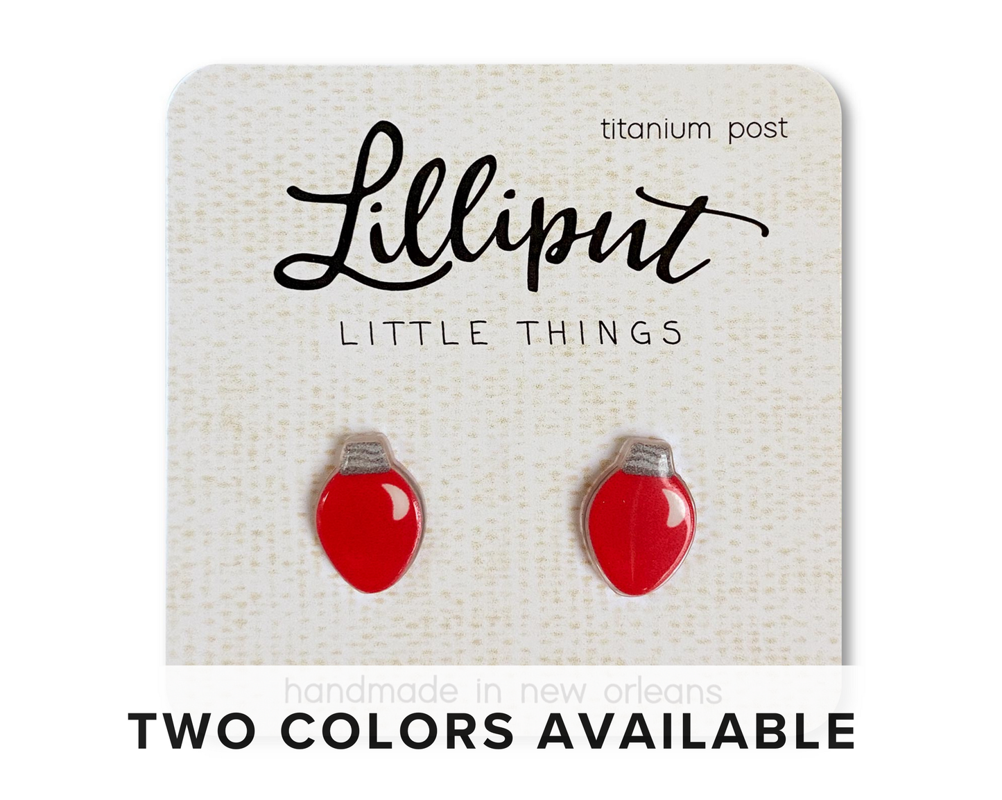 Lilliput Little Things - Christmas Bulb Earrings: Mixed