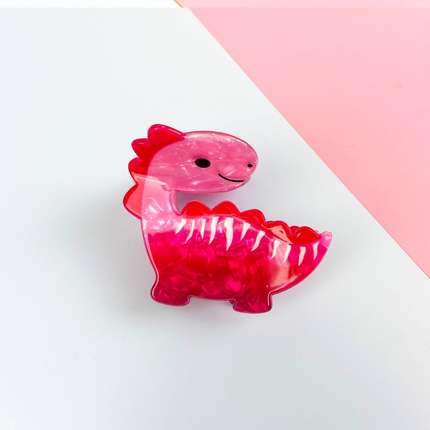 mildstyles - Cute Cartoon Dinosaur Spring Hair Claw Clips: Red-6cm