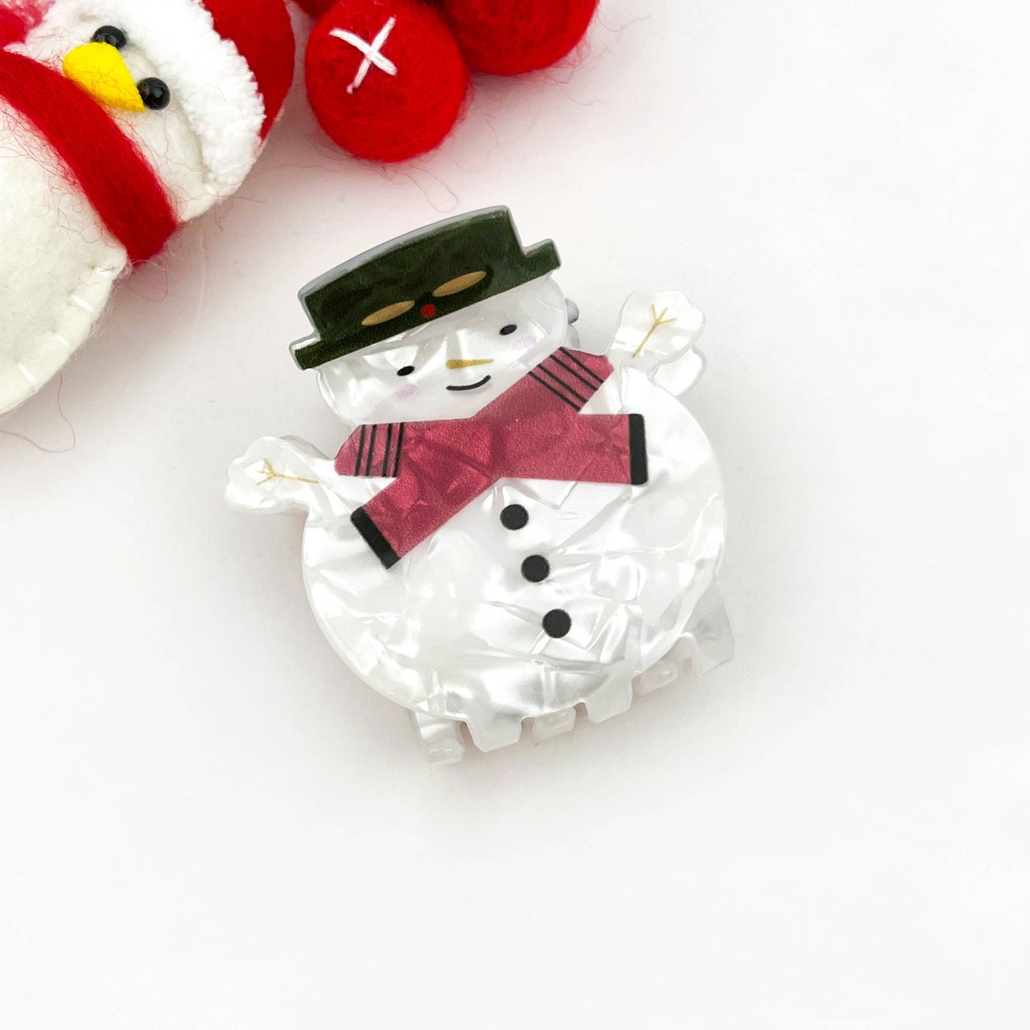 mildstyles - Christmas Festive Acrylic Printed Hair Claw: F