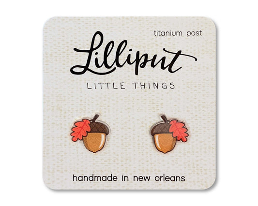 Lilliput Little Things - Fall Acorn Earrings
