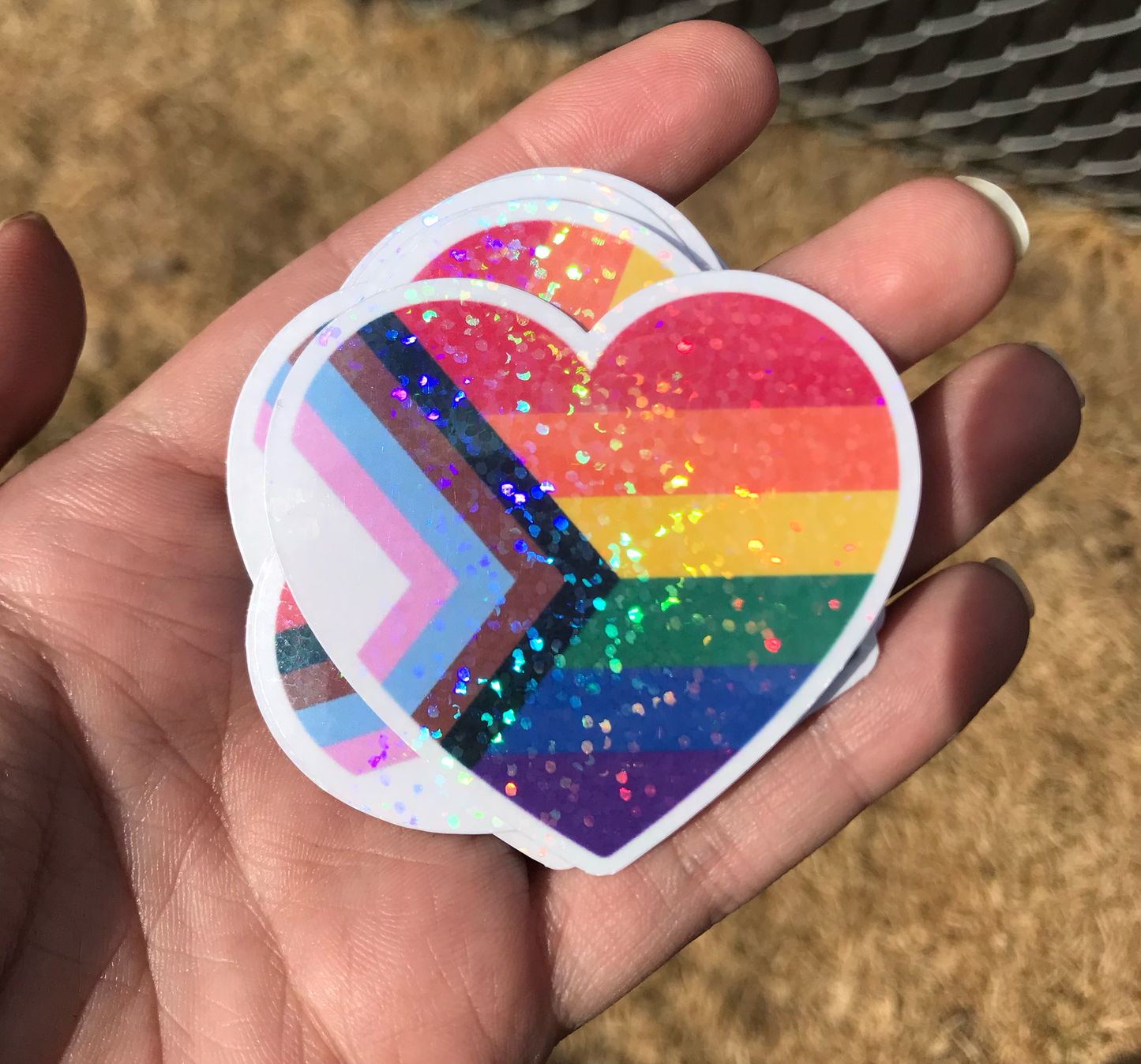 Radical Buttons - Pride sticker, Holographic pride flag sticker, LGBTQ sticker