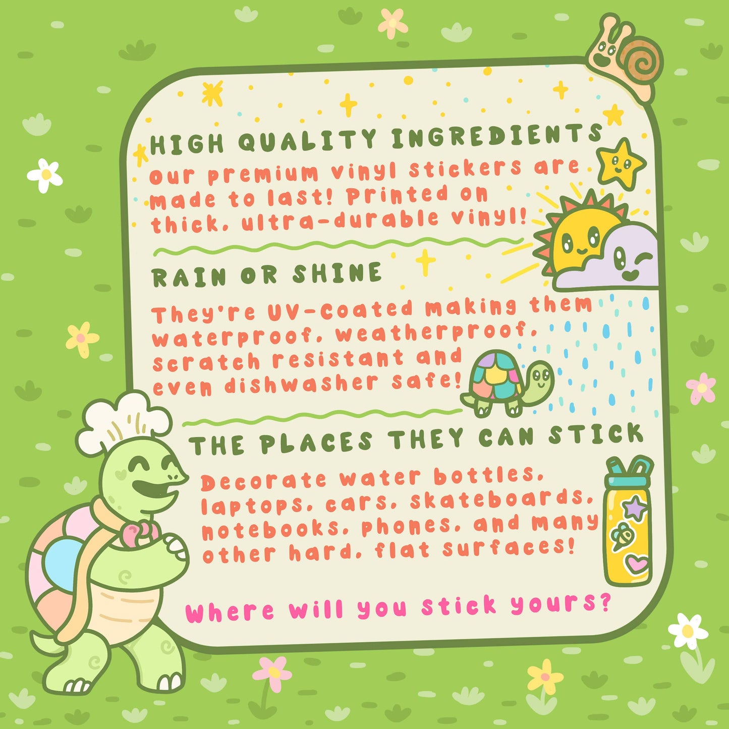 Turtle's Soup - Friend to Frogs Amphibian and Toads Art Vinyl Sticker