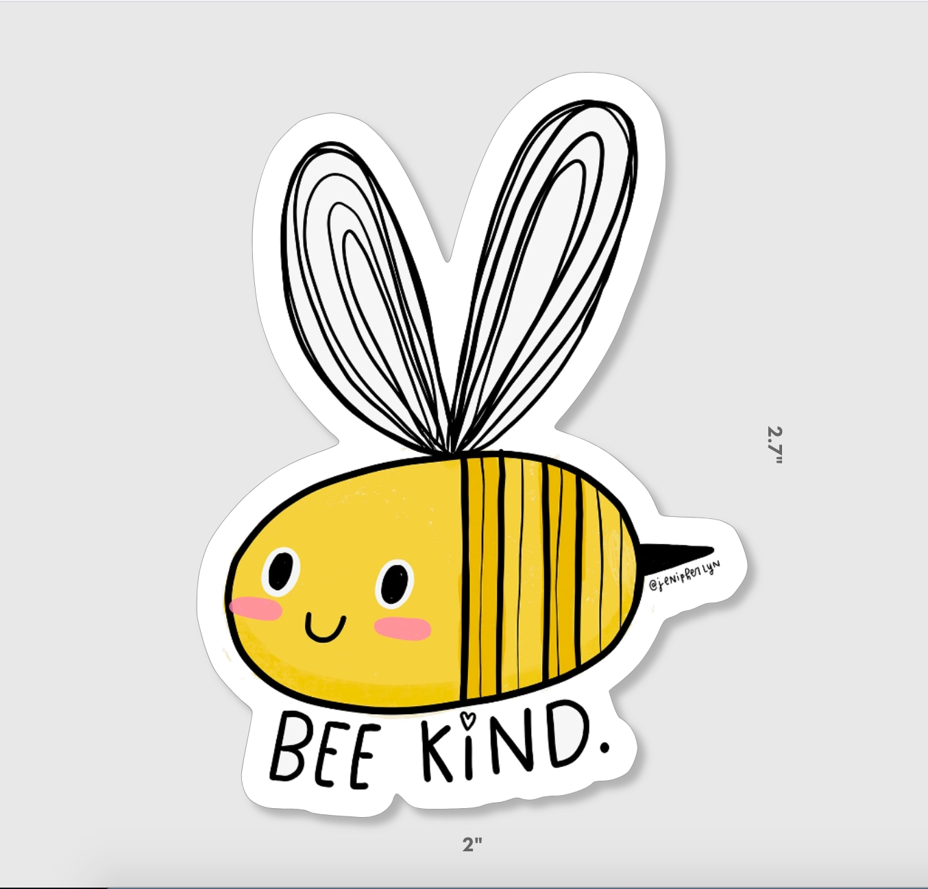 Jenipher Lyn / Nightly Doodles - Bee Kind, Bee Vinyl Stickers.