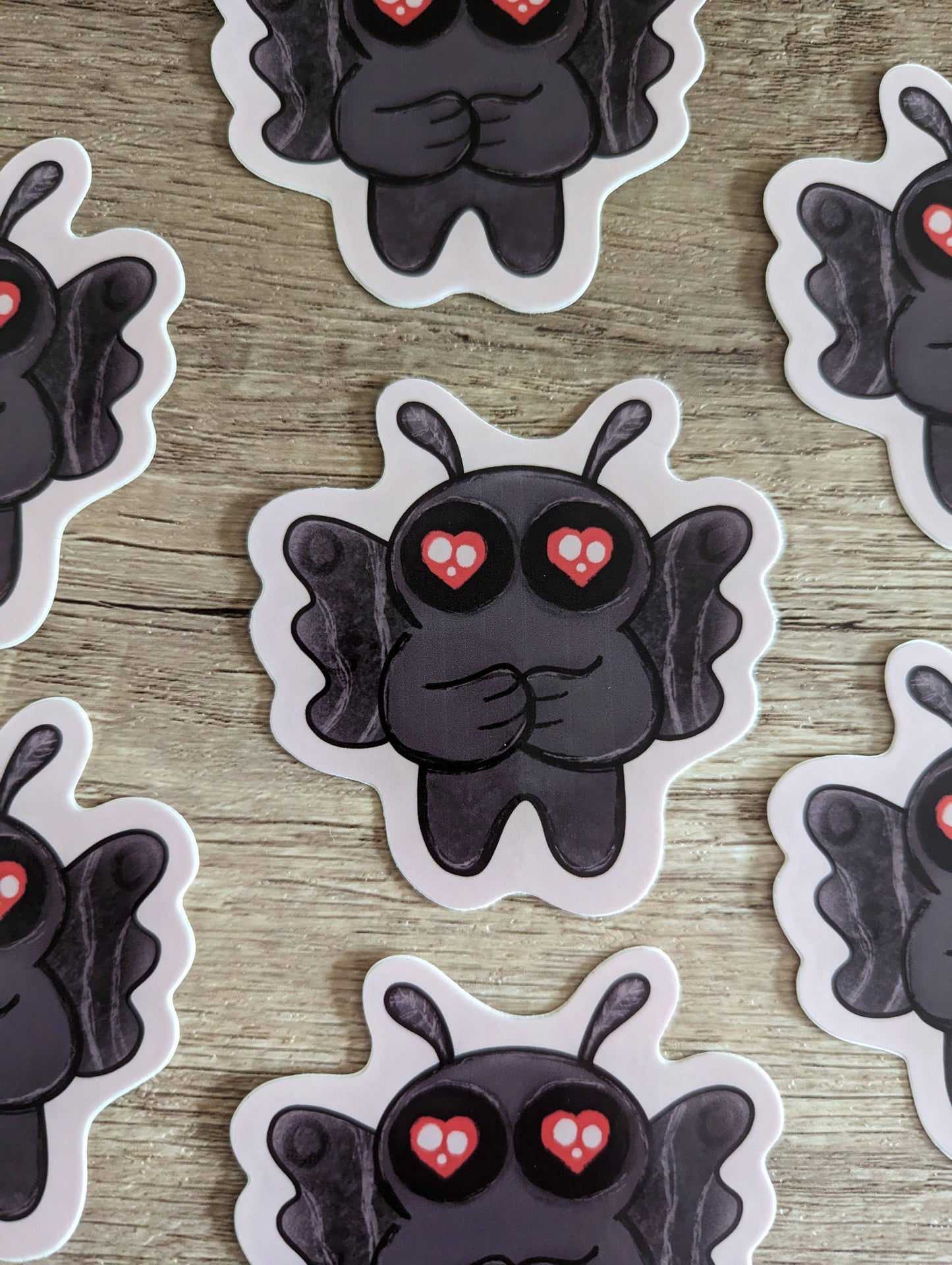Sadsquatch - Mothman - Spooky Cute Cryptid Cryptozoology Vinyl Sticker