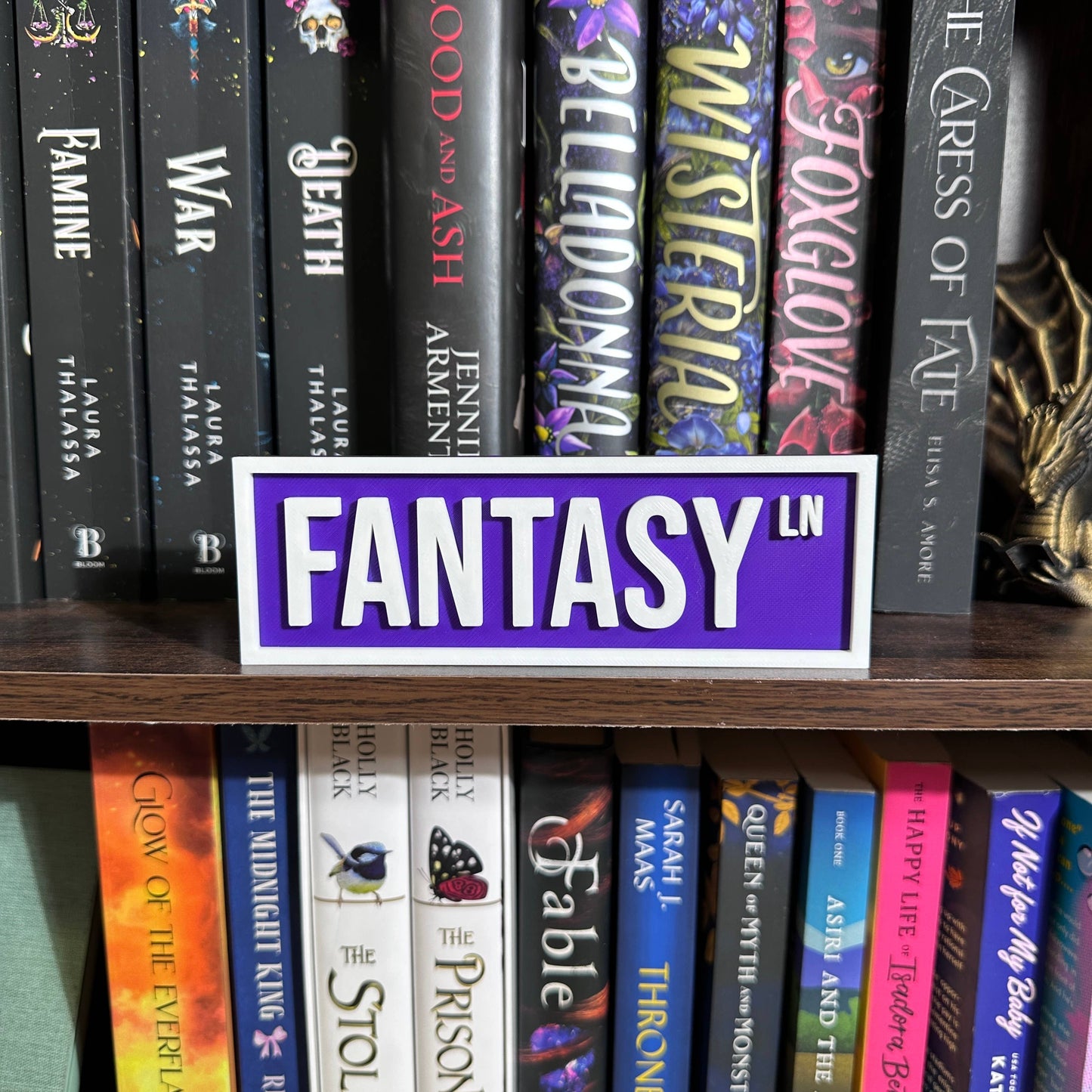 The Crafted Nook - Fantasy Street Sign | Bookshelf Decor: Lilac Purple