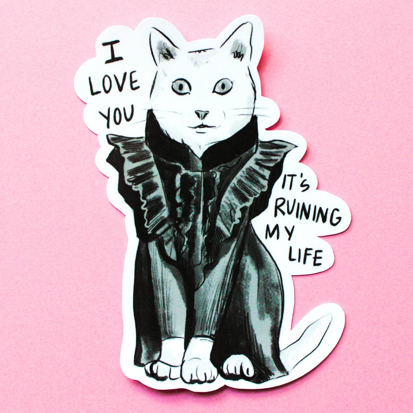 Amy Hartelust Art and Illustration - Fortnight Cat Vinyl Sticker