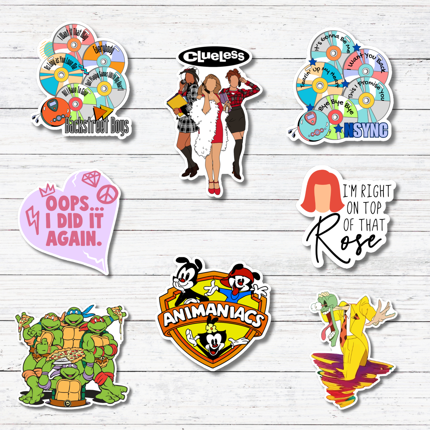 Oily Graphic Creations - Turtles- 90's Stickers/Magnet: Matte Vinyl