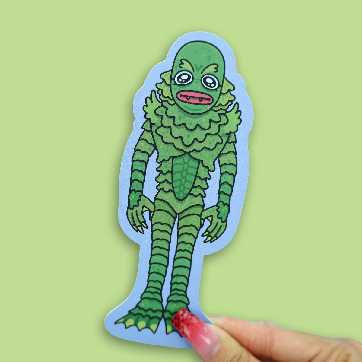 Turtle's Soup - Grumpy Swamp Monster Creature Halloween Bookmark