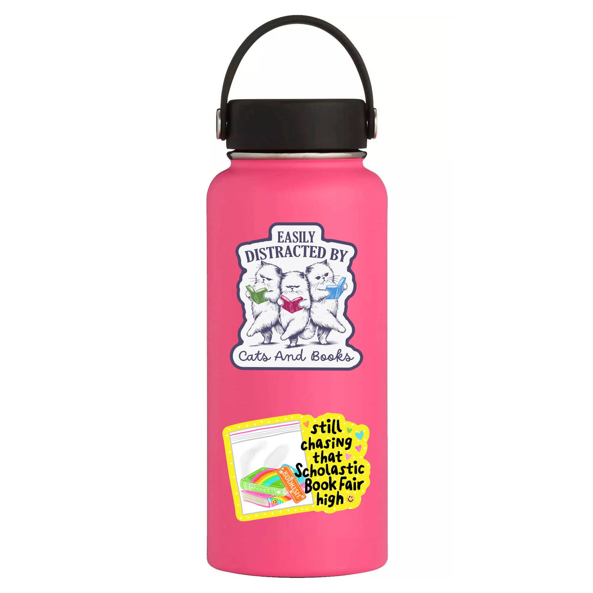 Juju and Moxie - Adorable Kitty Cat Book Read High Quality Vinyl Sticker