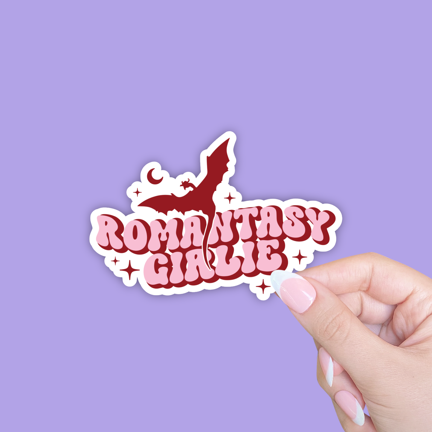 Radical Buttons - Romantasy girlie, Bookish sticker, Romance reader