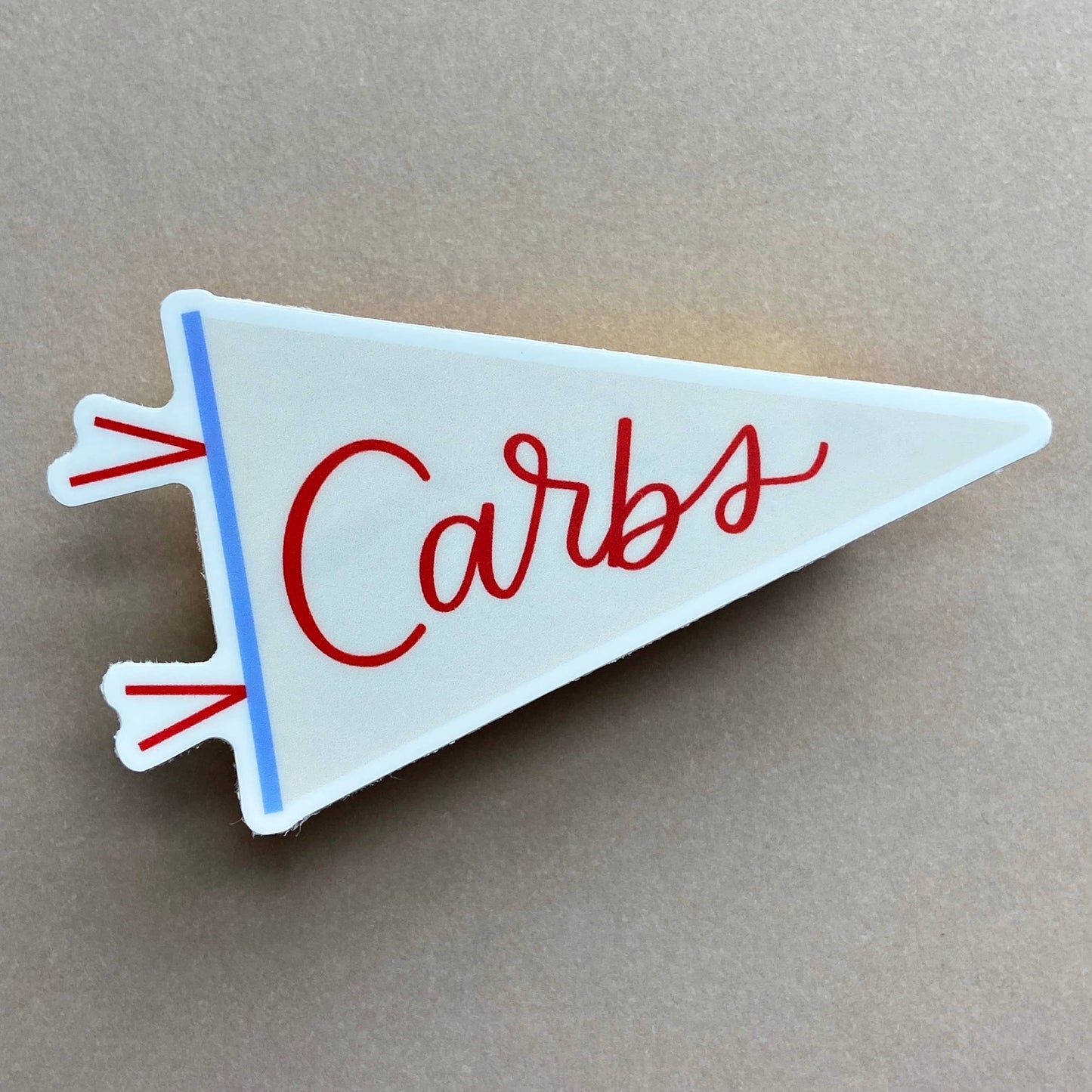 Just Follow Your Art - Carbs Vinyl Sticker | Funny Food Stickers, Pennant Sticker