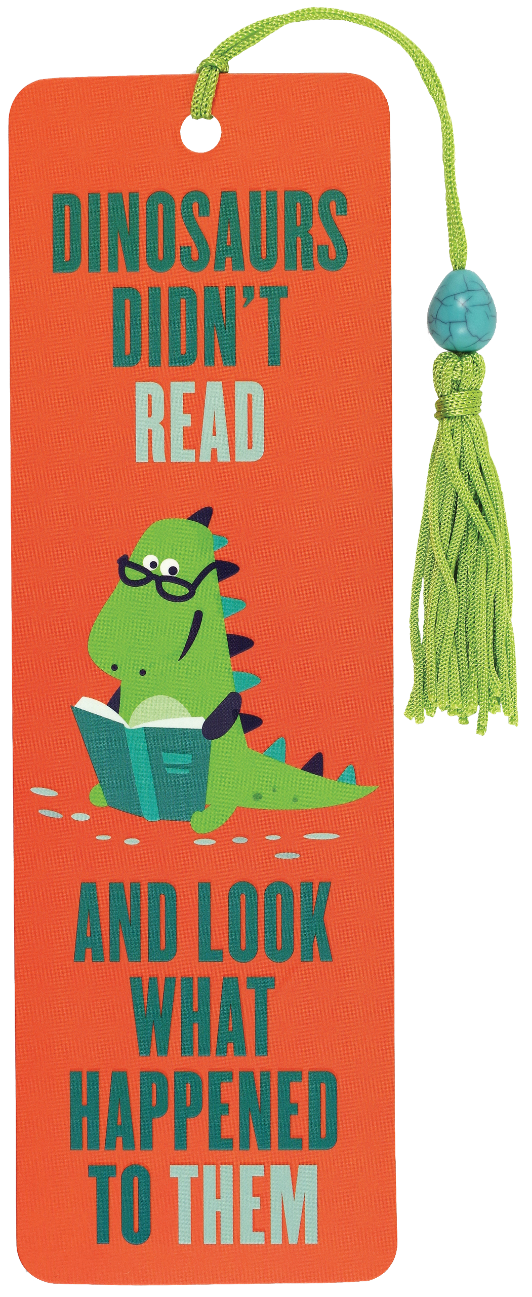 Peter Pauper Press - Dinosaurs Didn’t Read Beaded Bookmark