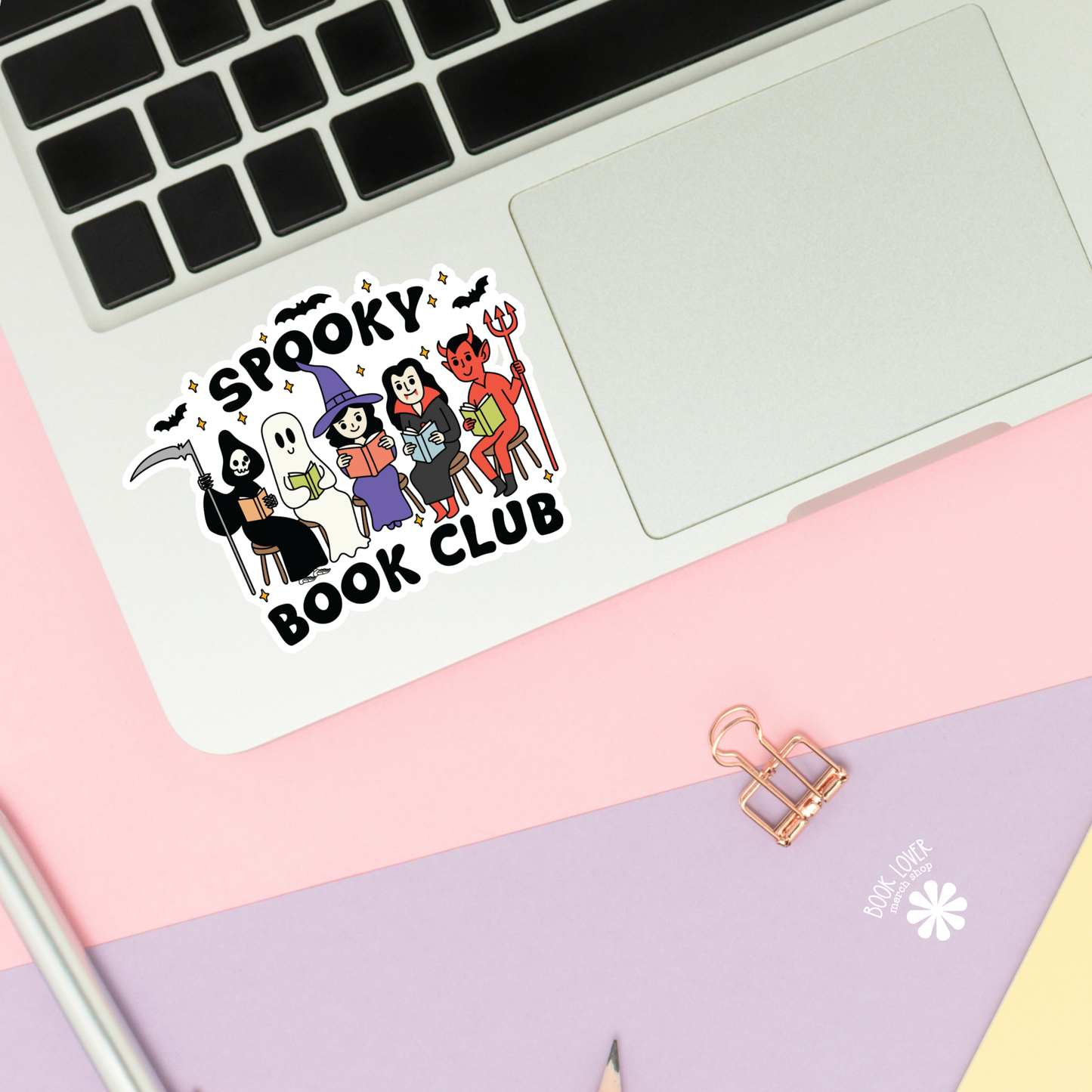 Book Lover Merch Shop - Spooky Book Club Stickers / Bookish Stickers / Book Lover: Matte Stickers 3''