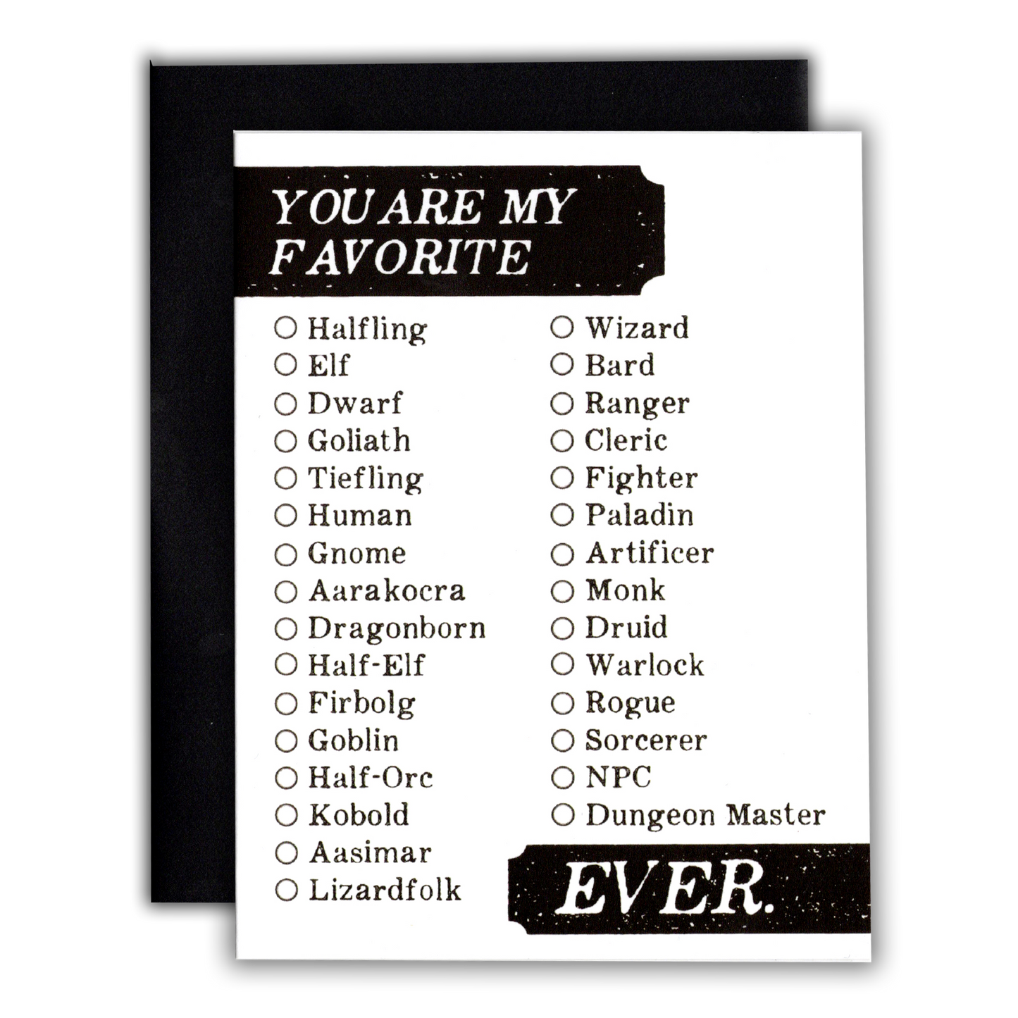 Storymakers Trading Co. - You're My Favorite Ever - D&D/RPG greeting card