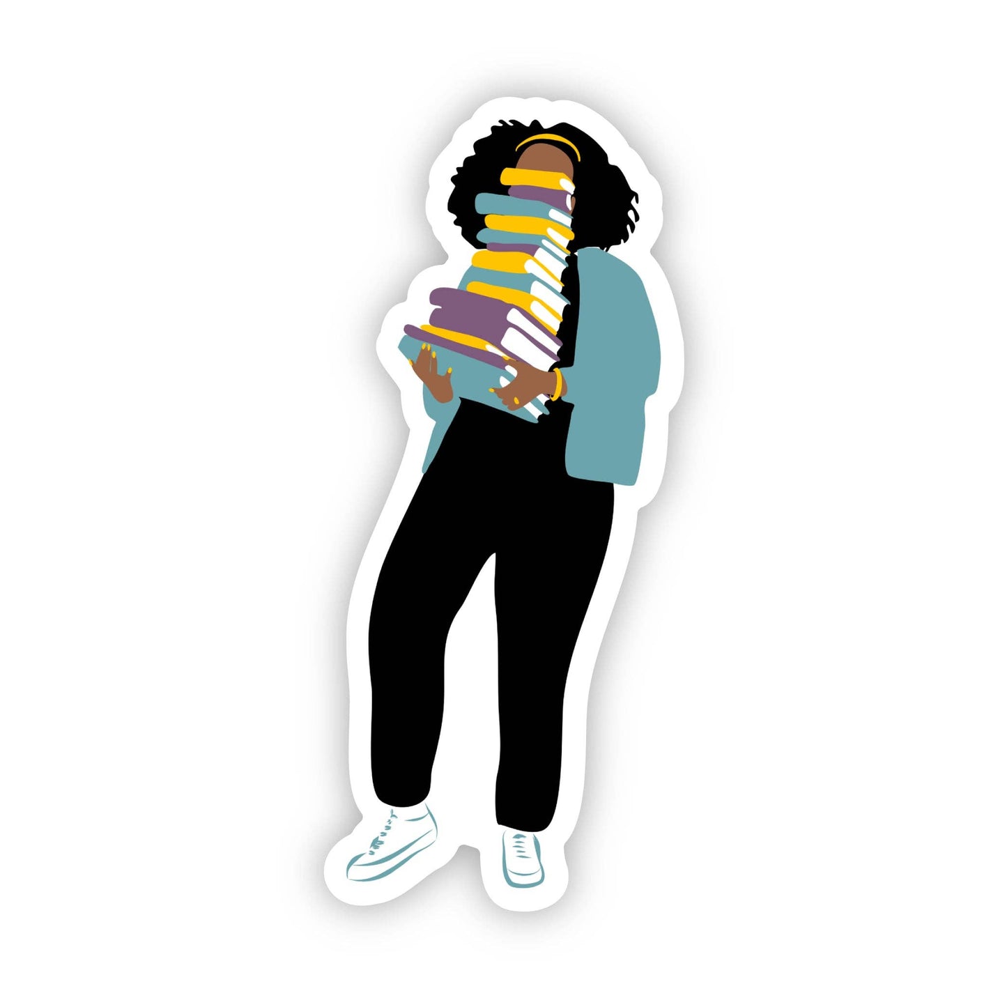 CheerNotes - My Book Stack | Black Girl | Book Lovers Stickers