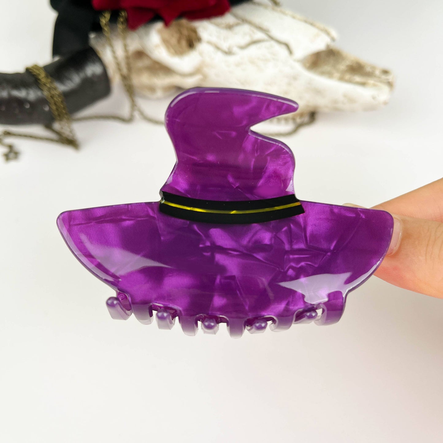 mildstyles - Magician witch hat hair clip: Purple
