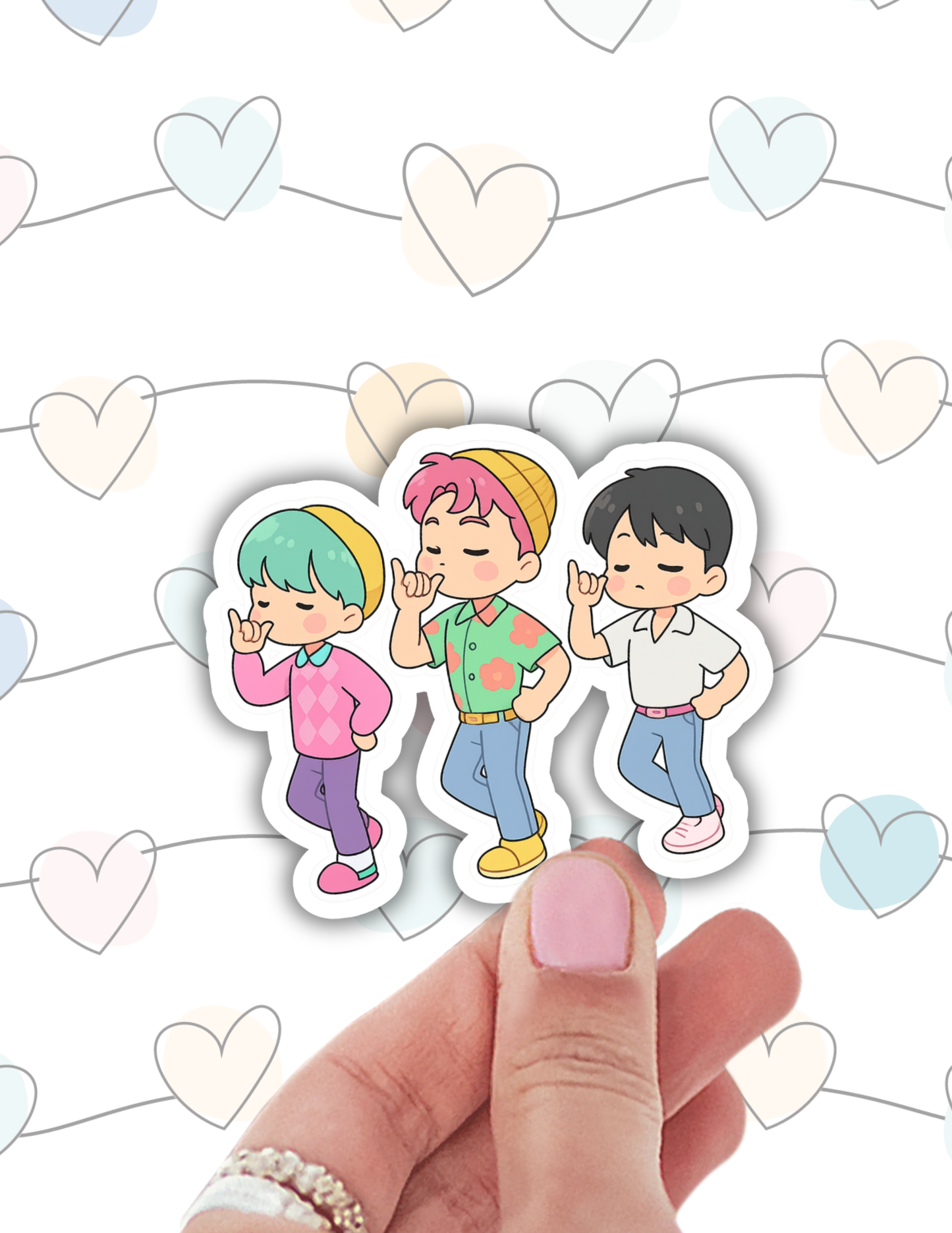 Lalatina Shop - Saja Boys sticker, k pop trendy stickers, laptop decals