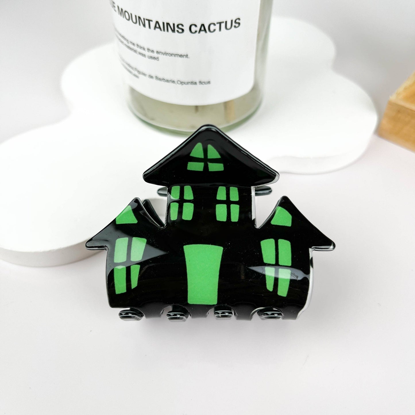 mildstyles - Halloween Haunted House Hair Clip: Green