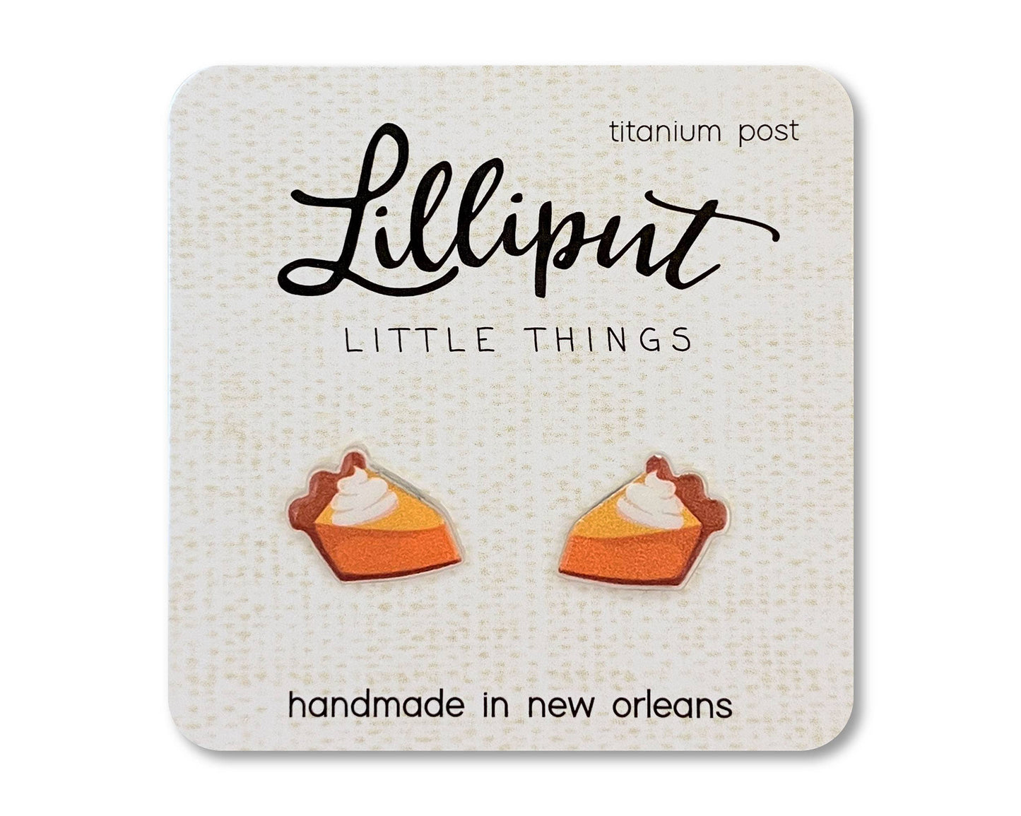 Lilliput Little Things - Pumpkin Pie Earrings // Thanksgiving