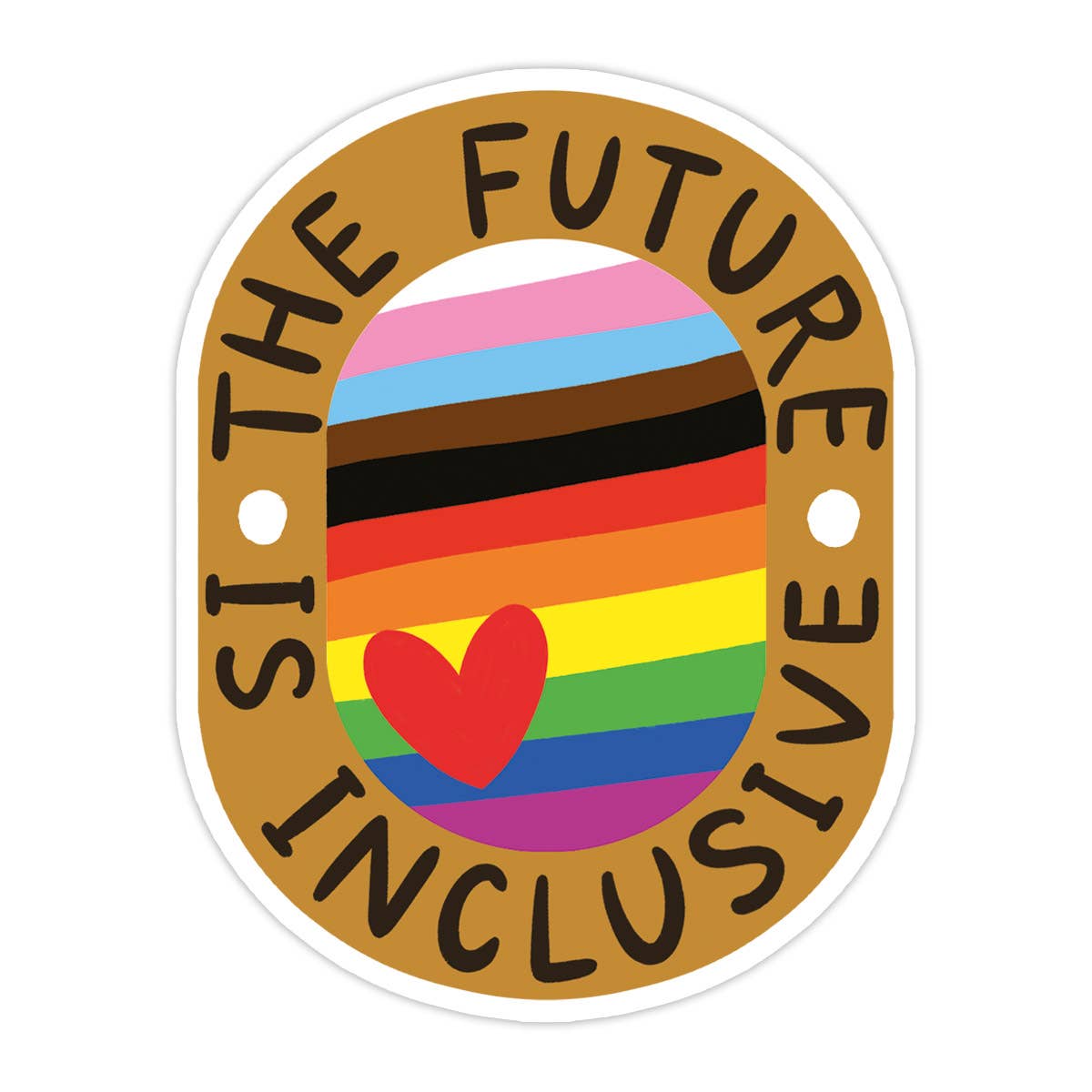 Bloomwolf Studio - The Future is Inclusive Vinyl Sticker - LGBTQ+ Rights, Proceeds Donated: No packaging - sent loose