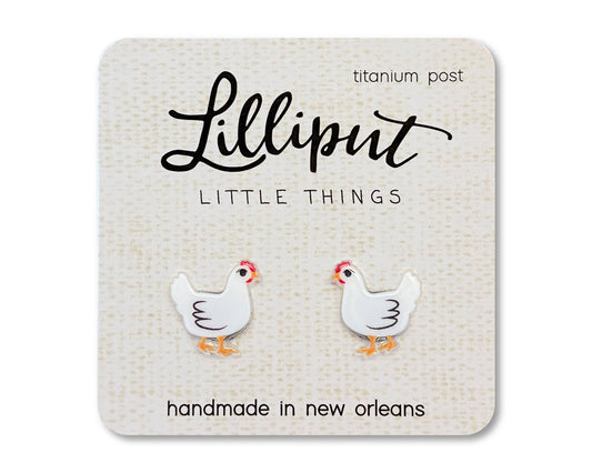 Lilliput Little Things - Chicken Earrings // Funny Gift