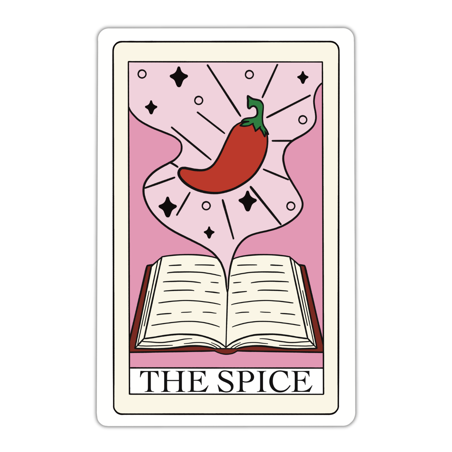Midnight Door Studio - The Spice Tarot Card Bookish Vinyl Sticker: Loose Sticker / Glitter Vinyl
