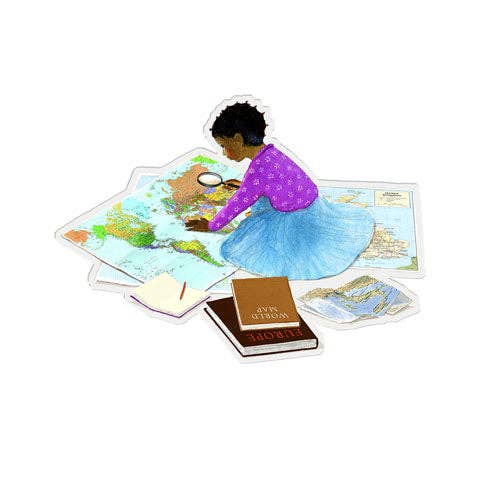 Felix Doolittle - To See the World - Vinyl Stickers - Girl Reading: To See the World