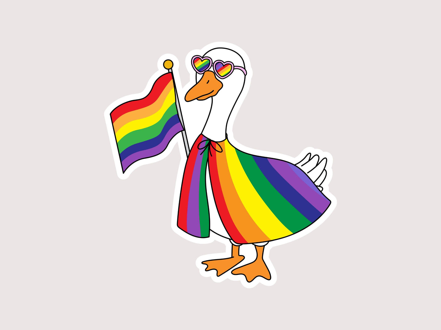 The Corner Shop - Pride Goose - Silly Goose Sticker