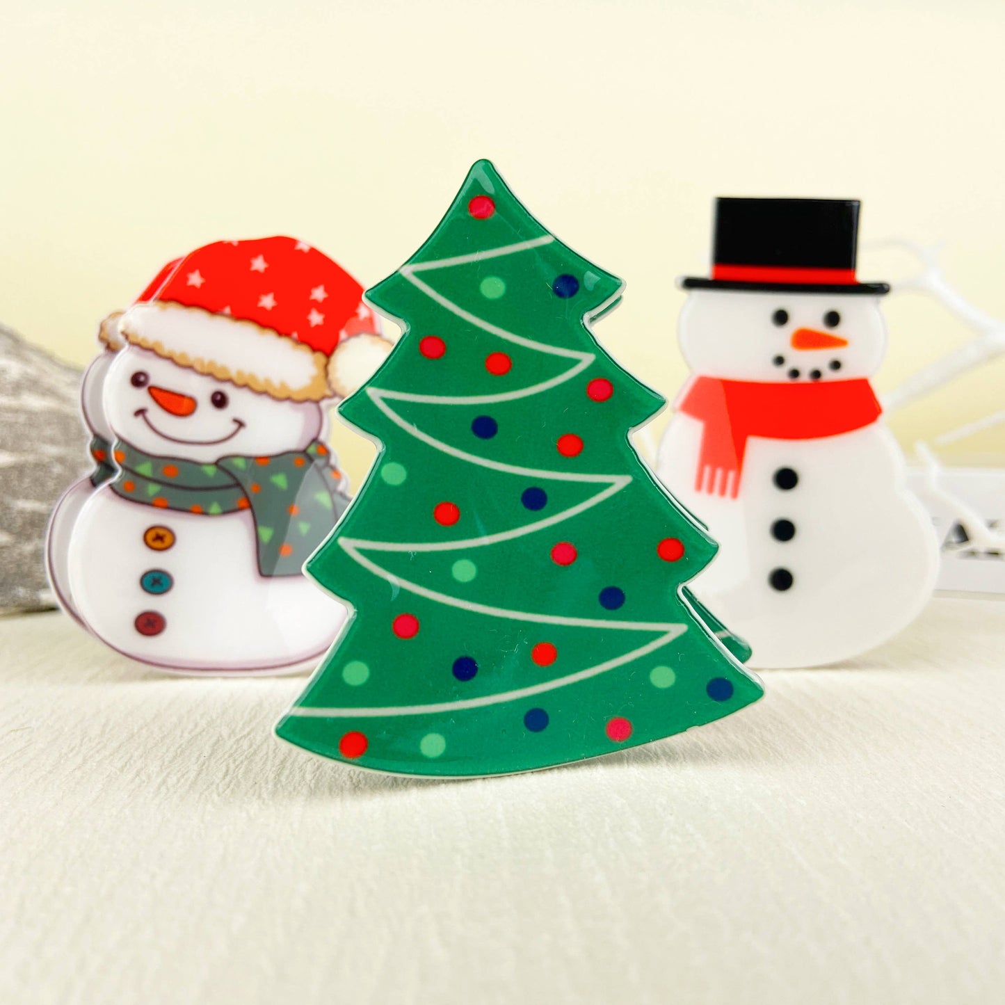 mildstyles - Christmas  Santa Hair Claw Clip,Christmas  tree Hair clip: B20-1-23