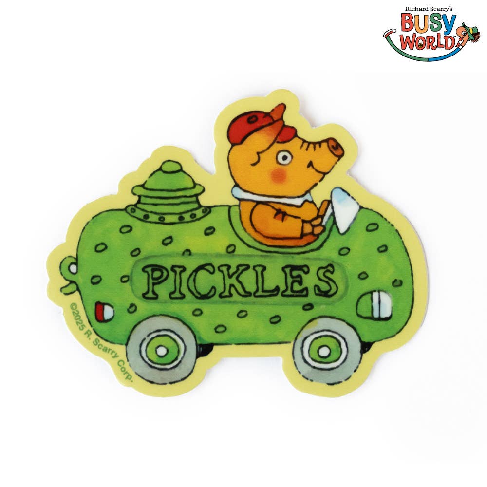 Three Potato Four - 3P4 x Richard Scarry® - Pickle Car Sticker