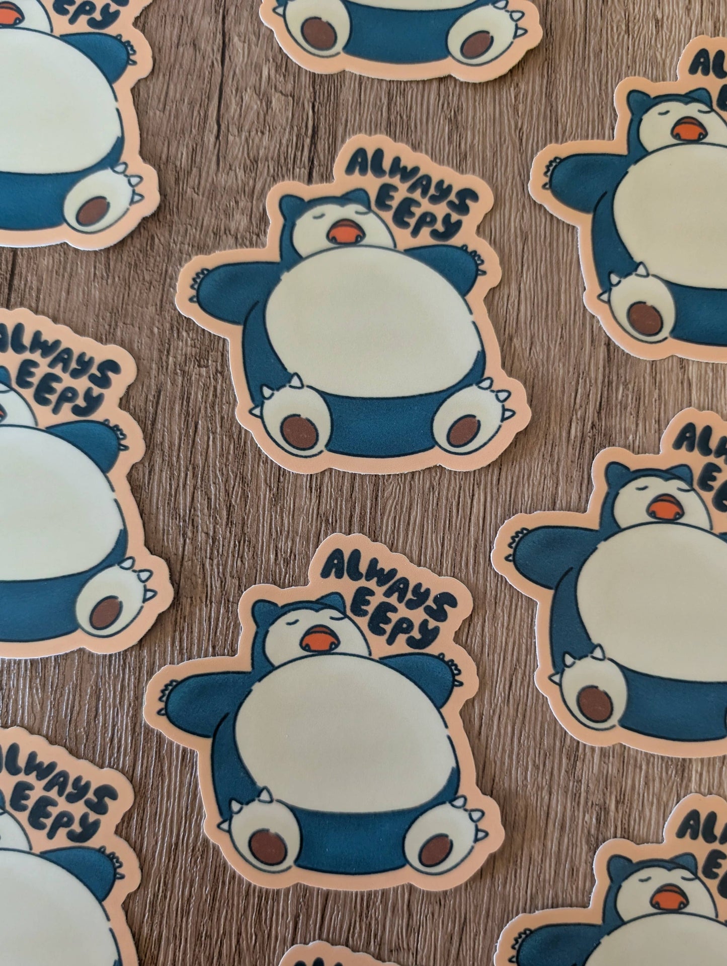 Sadsquatch - Eepy Snorlax - Cute Pokémon Nintendo Game Vinyl Sticker