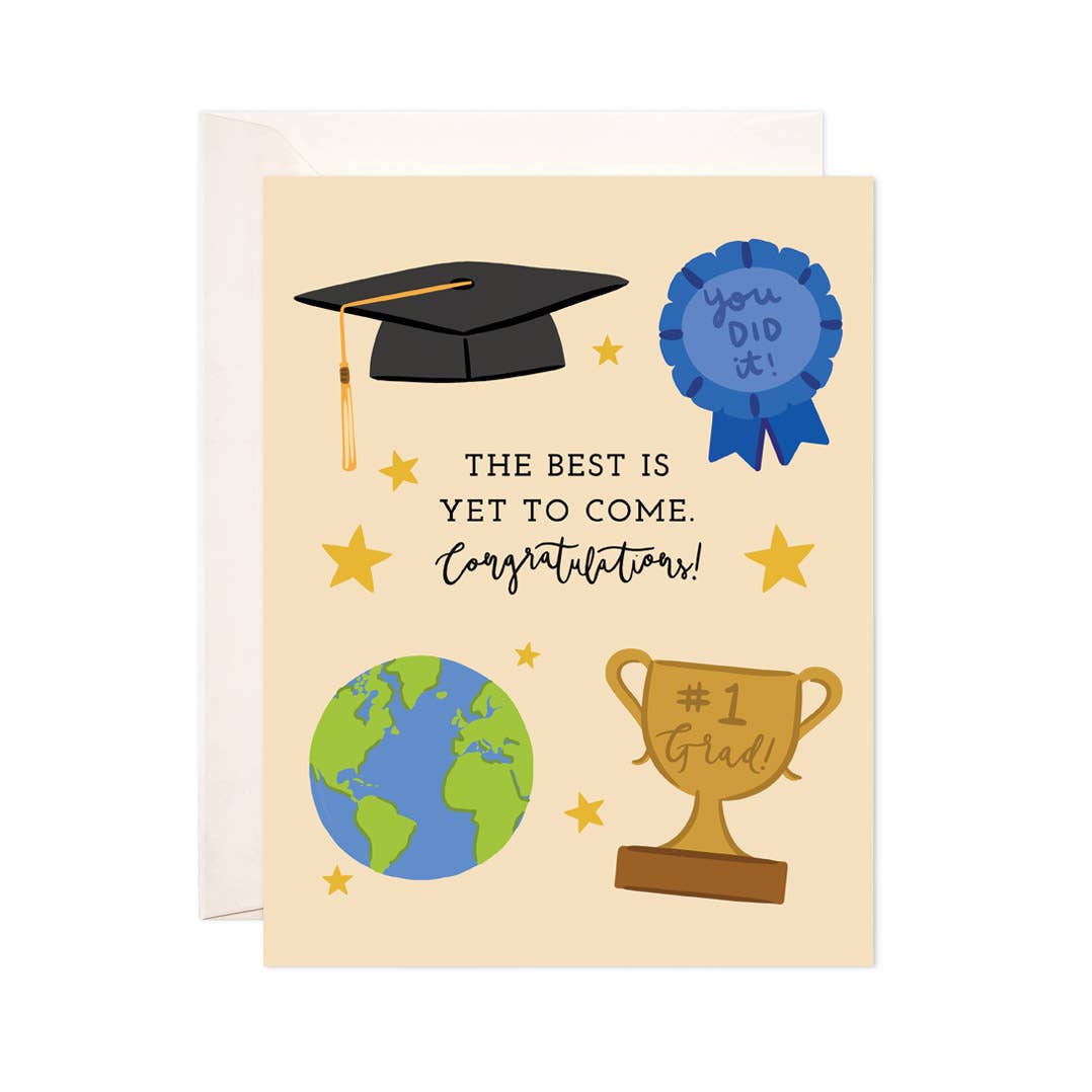 Bloomwolf Studio - Best to Come Grad Greeting Card - Graduation Gift