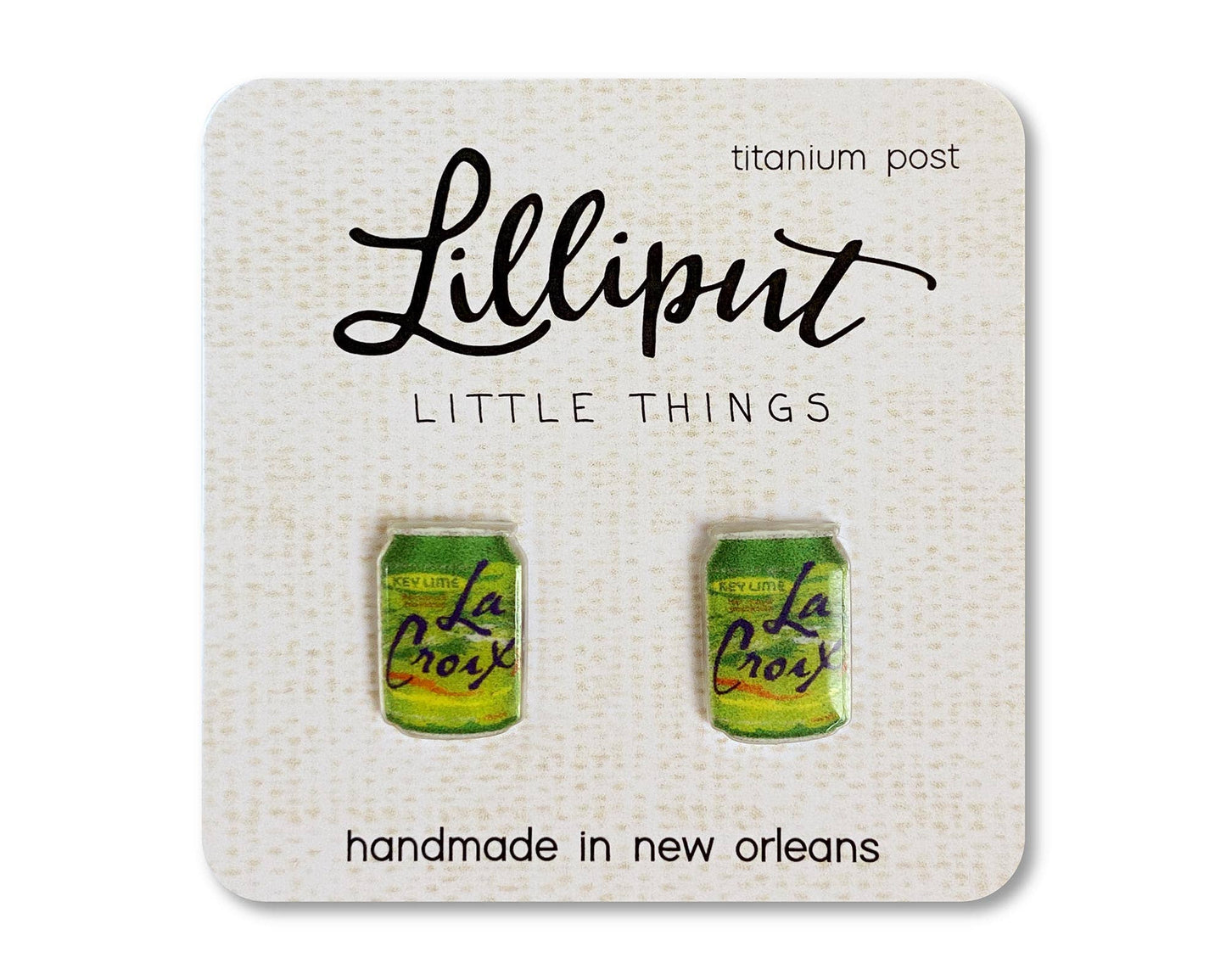 Lilliput Little Things - LIMITED - Sparkling Beverage Earrings: Coconut