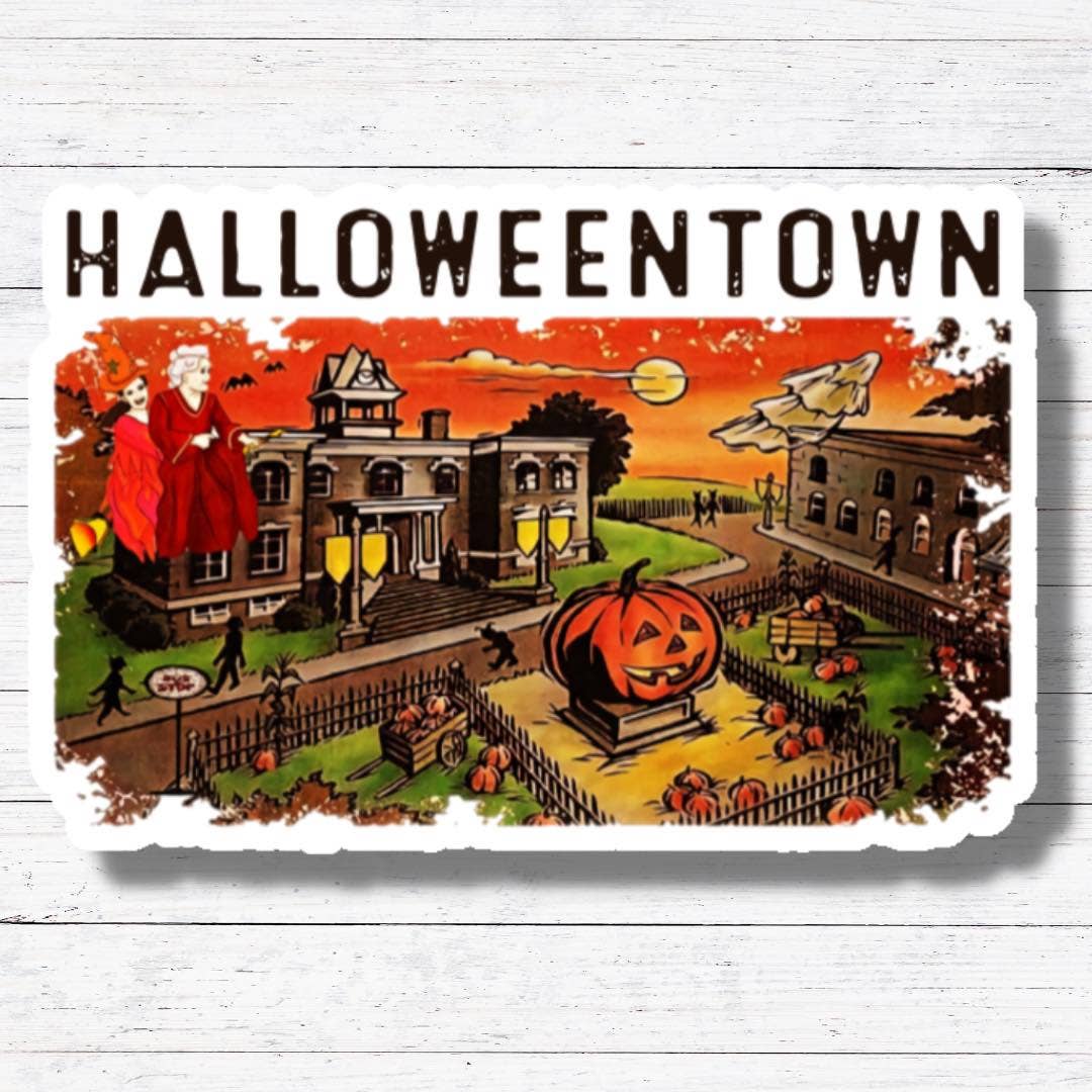 Oily Graphic Creations - Halloweentown Picture-Halloweentown Sticker/Magnet: Glossy Vinyl