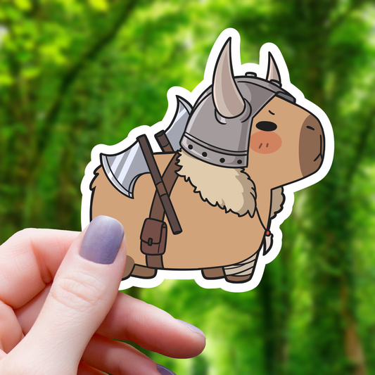 Mimic Gaming Co - Capybara Barbarian Ttrpg Class Sticker