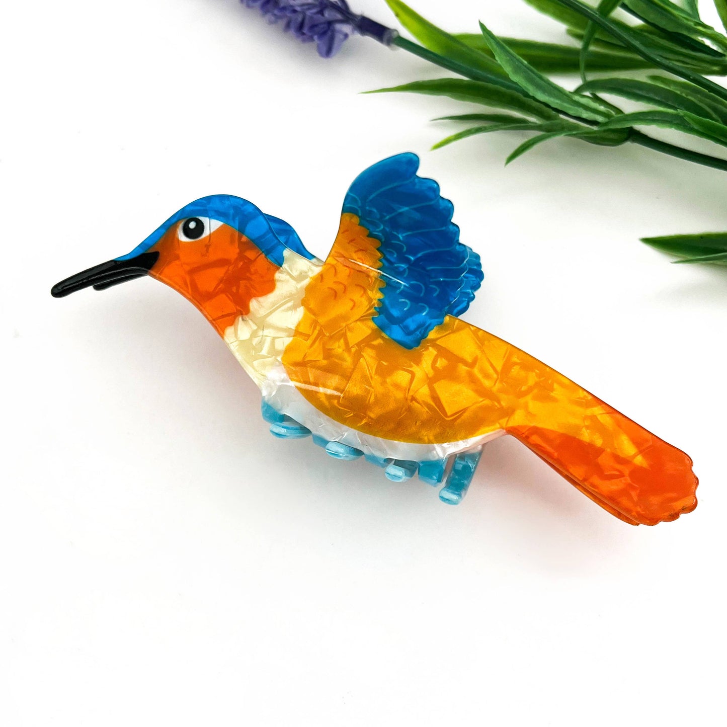 mildstyles - Colorful Cartoon Bird Acrylic Hair Claw – Cute Design: F