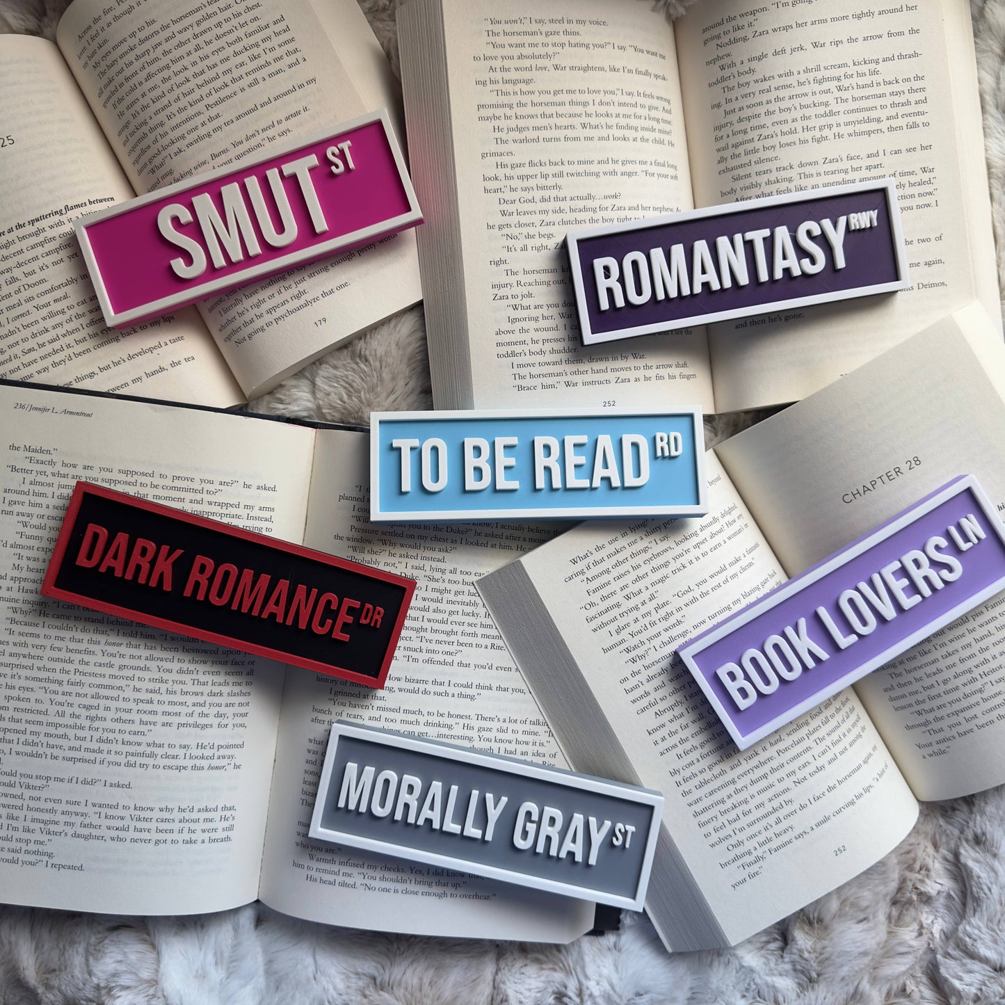 The Crafted Nook - Smut Street Sign | Bookshelf Decor: Pink Pastel