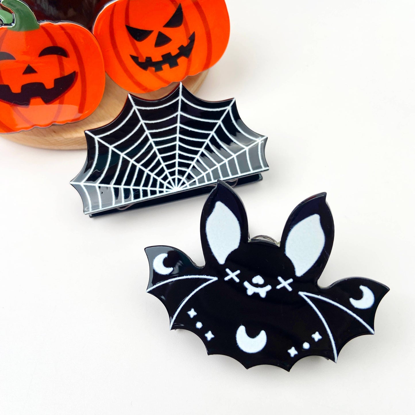 mildstyles - 3" Halloween Cute Bat Hair Clips: Bat