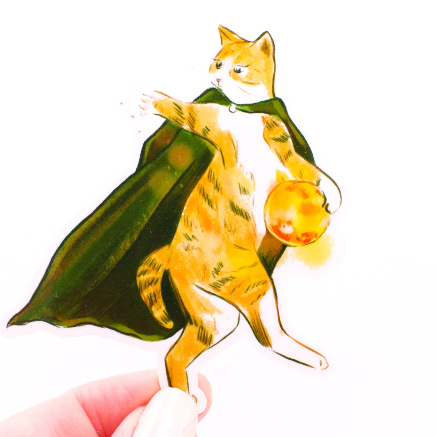 Amy Hartelust Art and Illustration - Willow Witch Cat Vinyl Sticker