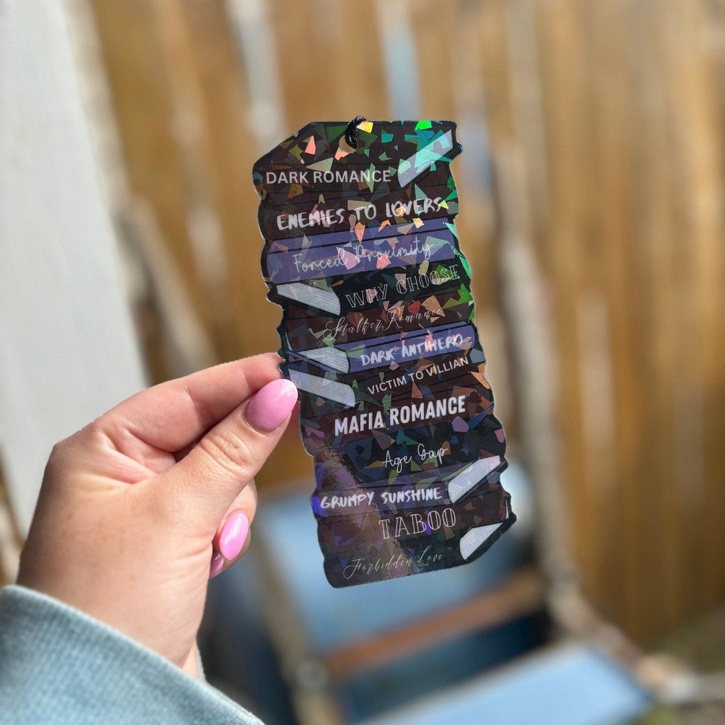 Awfullynerdy.co - Dark Romance Tropes Spicy Cardstock Bookmark: Add Tassel