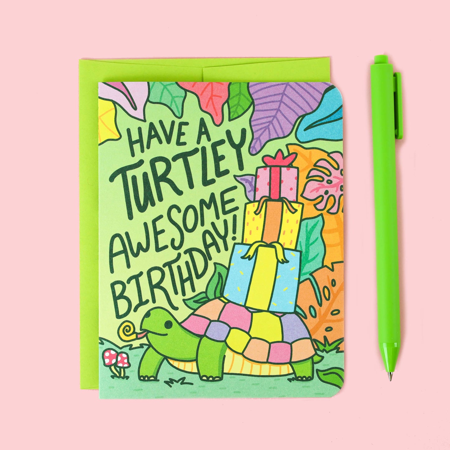 Turtle's Soup - Turtley Awesome Stationery Happy Birthday Card