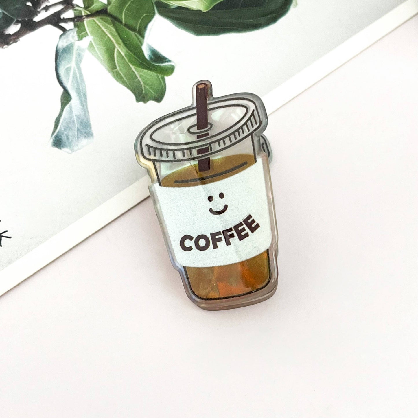 mildstyles - Mini Coffee Muffin Print Claw Clip – Summer Gift: Coffee